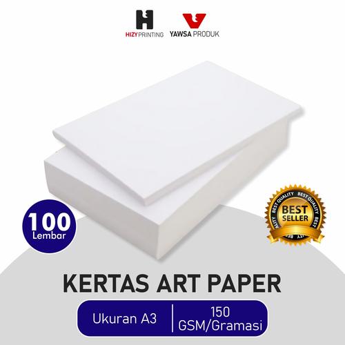 Jual Kertas Art Paper 150 Gsm/Gram Ukuran A3 100 Lembar Kota Bekasi