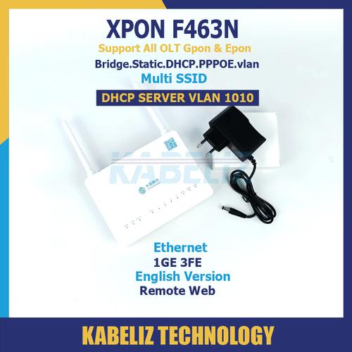 Pan Plus Modem Jual ONU XPON ZTE F463N ONT GPON EPON WIFI MODEM SUPPORT OLT GPON ...