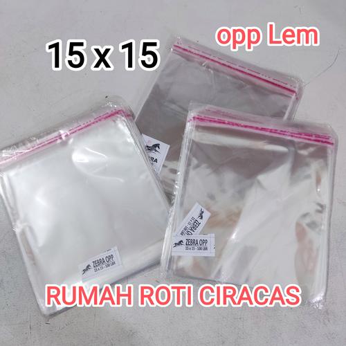Opp Roti Polos Jual PLASTIK OPP ROTI BENING LEM PEREKAT PUTIH POLOS 15X15 BUNGKUS ...