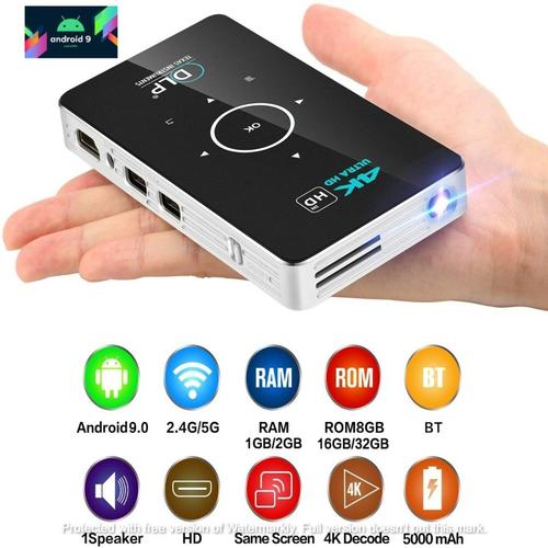 Jual CSQ C6 DLP Proyektor 2GB/32GB Projecktor Mini Smart Android 9