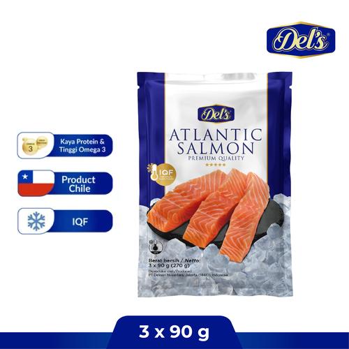 Jual Del's Frozen Salmon Fillet / Portion 3 x 90 Gr Jakarta Utara