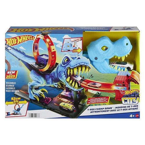 Jual HotWheels Hot Wheels T-Rex Chomp Down Giant Dinosaur with