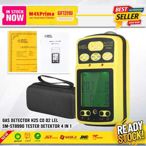 Jual 4 In 1 Gas Detector Analyzer Portable EX H2S CO O2 / HIROKA ABF840