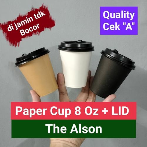 Jual Paper Cup 8 Oz (270 ml) Paket 5/6 pack + Kardus - Motif Kopi ...