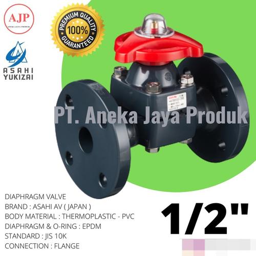 Jual DIAPHRAGM VALVE TYPE 14 / PVC / EPDM ASAHI FLANGE JIS 10K 1/2