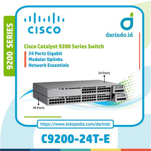 Jual Cisco C9200-24T-E Catalyst 9200 Series Switch + Smart Net - C9200 ...