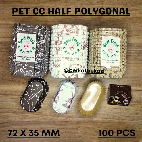 Jual CUP CASE ROTI OVAL KECIL ISI 100 PC / PET CC HALF POLYGONAL / ROLL ...