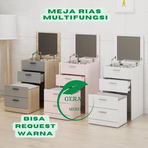 Jual Modern Mini Meja Rias dengan Laci Flip Cermin Multi-Fungsional ...