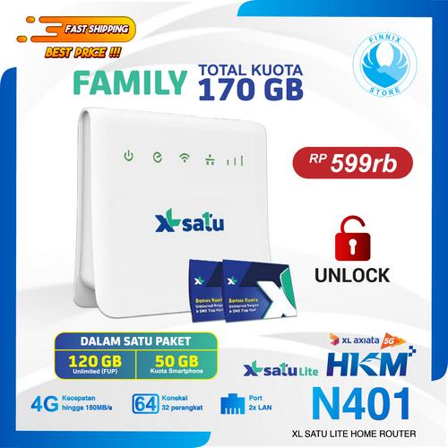 Promo HKM N401 Modem Router Wifi XL Satu Lite 4G LTE Unlock All