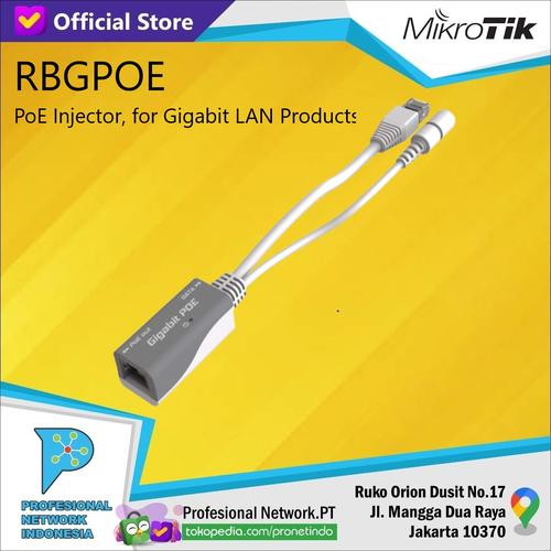 Mikrotik RBGPOE – Iniettore PoE Gigabit Ethernet 48V, Alimentatore Per RouterBoard, Connettori Schermati