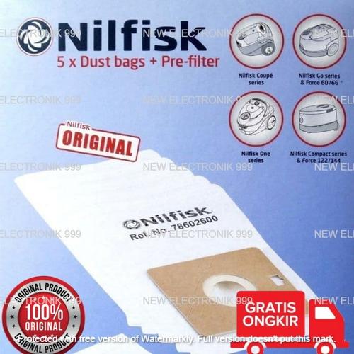 Set 30 Sacchetti Per Aspirapolvere + 3 Filtri Per Nilfisk Coupe