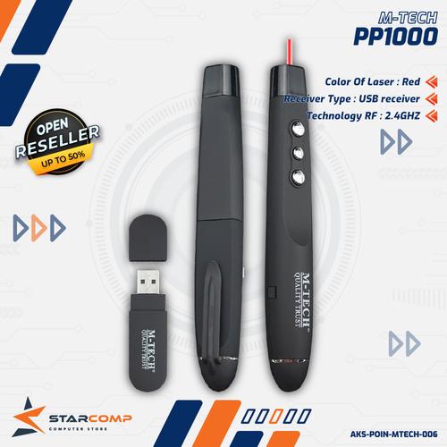 Jual M-TECH ORIGINAL LASER POINTER PP1000 ALAT WIRELESS PRESENTASI ...