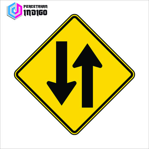 Jual plat alumunium rambu lalu lintas jalan dua arah - 20x30 - Kab ...