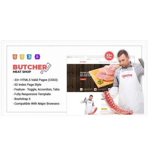 Jual Butcher Meat Shop ECommerce Bootstrap 5 HTML Template Jakarta Jual butcher meat shop ecommerce bootstrap 5 html template jakarta