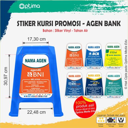 Jual Stiker Kursi Promosi - Melayani Agen Bank Resmi Brilink BNI BCA ...