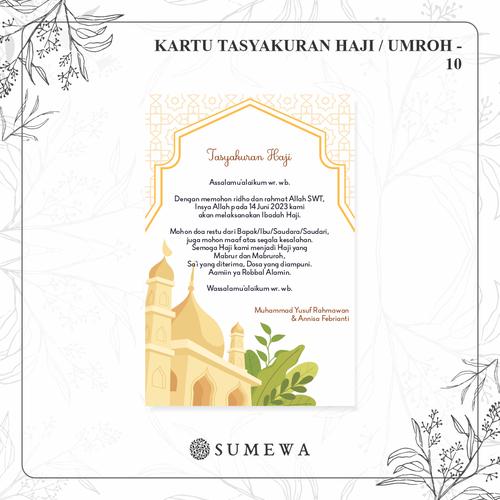 Jual Kartu Ucapan Tasyakuran Haji / Kartu Ucapan Tasyakuran Umroh - 10