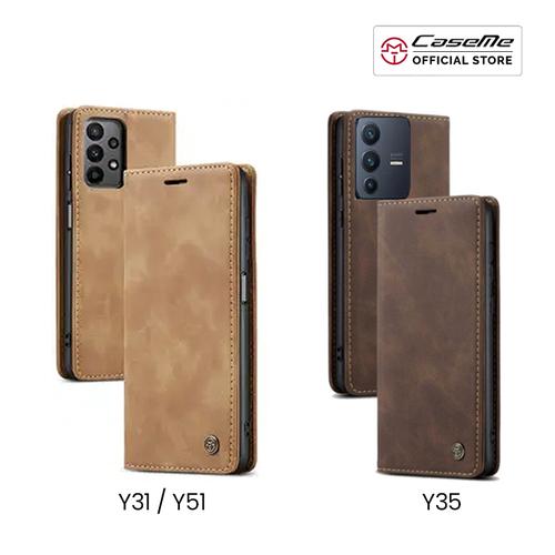 Promo Caseme Case Vivo Y16 Y31 Y51 Y35 4G 5G Casing Flip Wallet Leather  Vivo Y16, Light Brown di Bitgadget Tokopedia