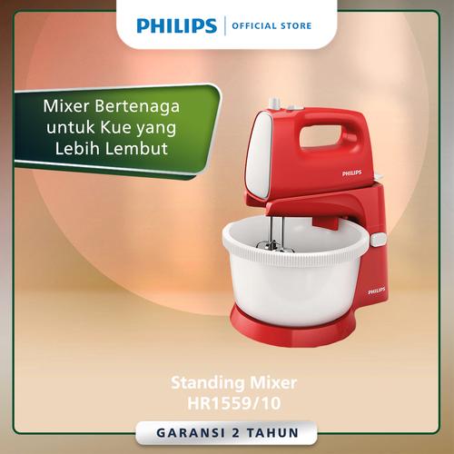 Promo Philips Stand Mixers Merah HR1559/10 170 Watt Cicil 0 3x