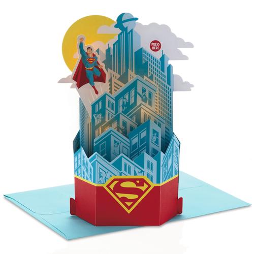 Jual GREETING CARD HALLMARK SUPERMAN BIRTHDAY CARD LIGHT MUSICAL 3D Jakarta Utara