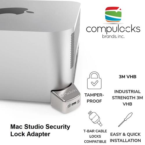 Promo Compulocks Maclock Mac Studio TSlot ledge Lock Adapter Adapter