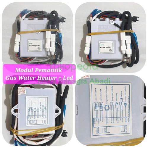 Jual Modul Pemantik Gas water Heater Putih + Led (Universal) semua bs pakai Jakarta Barat