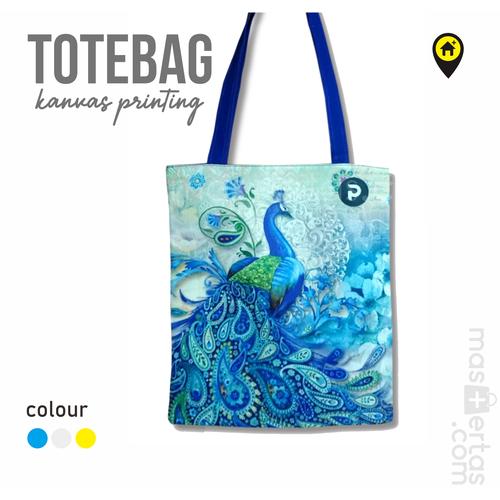 tas tote bag print/kanvas tote bag warna/ motif/ bukan korea/ hadiah di  Dokterkaos Com Tokopedia