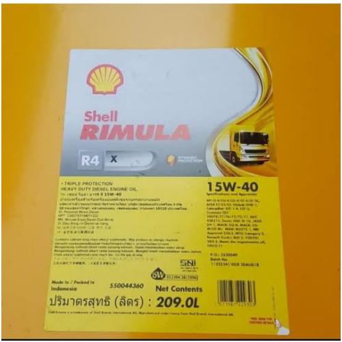 Jual SHELL RIMULA R4X 15W-40 - Jakarta Barat - Natama Oil | Tokopedia