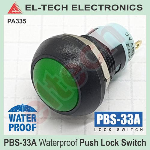 Jual PBS-33A Waterproof Switch Saklar Tombol Button Push ON / OFF Self ...
