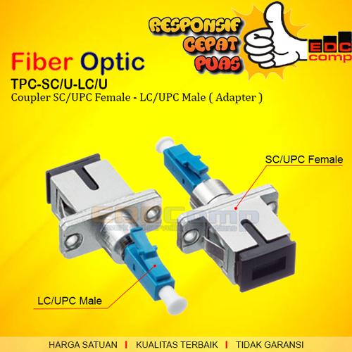 Jual LC/UPC Male to SC/UPC Female Adapter|LC/UPC M-SC/UPC F FO Coupler ...