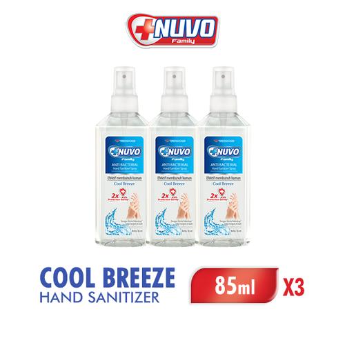 Promo Nuvo Hand Sanitizer Spray Cool Breeze 85 ml x 3 Pcs Wings