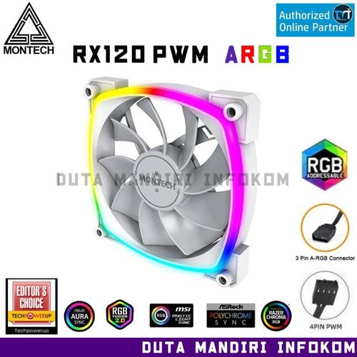 Jual Montech AX120 I RX120 PWM ARGB Fan - 120mm ARGB Gaming Fan Cooler ...