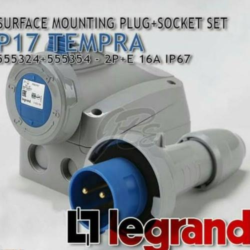 Legrand 555354 Presa Esterna 2P+T 16A IP67 – Colore Blu, In Plastica, Per Esterni E Ambienti Umidi | Scatola Presa CEE 200-250V