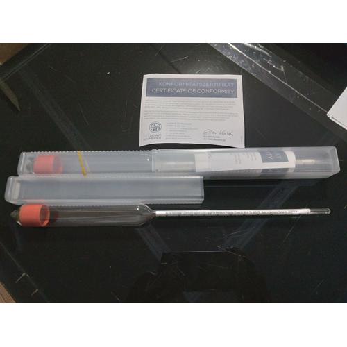 Precision Hydrometer – ASTM S555HL-14, 39/51 API Range, 0/150°F Thermometer, With NIST Certificate