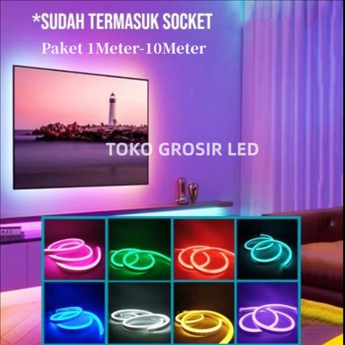Jual Paket Lampu led neon sign led ac 220v led 1m-10m plafon tinggal ...