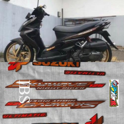 Jual STRIPING SUZUKI SKYWAVE NR COKLAT STIKER LIS NIGHT RIDER POLET ...