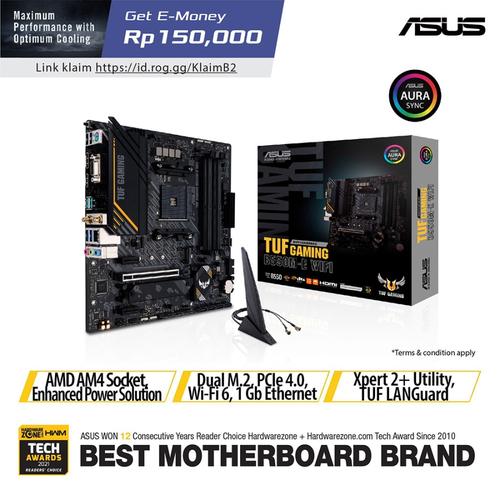 Jual ASUS TUF GAMING B550ME WIFI DDR4 SOCKET AM4 MOTHERBOARD AMD