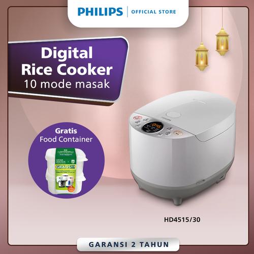 Promo Philips Digital Rice Cooker HD4515/30 FoodContainer Cicil 0 3x