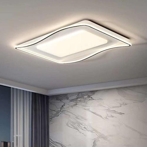 Jual lampu plafon besar estetik big modern kotak panjang akrilik ...