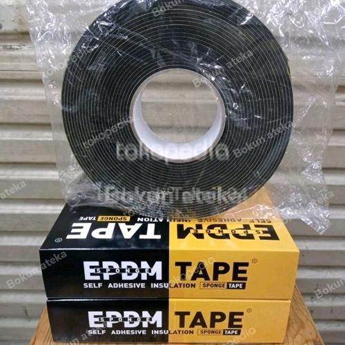 Jual single foam EPDM SPONGE TAPE SELF ADHESIVE INSULATION 3MMX50MMX10