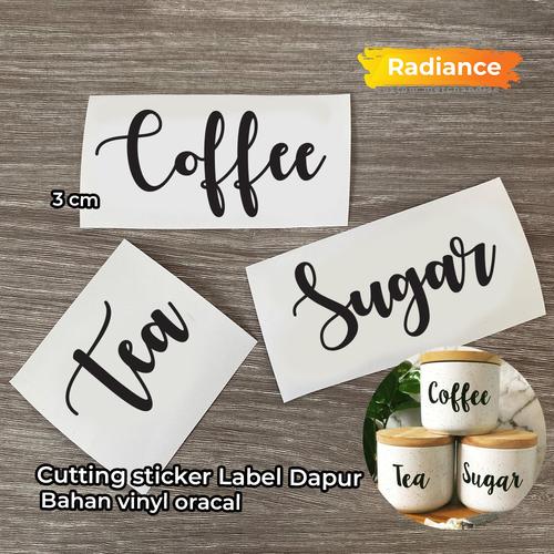 Jual Sticker cutting label dapur toples kitchen sugar tea coffee stiker ...