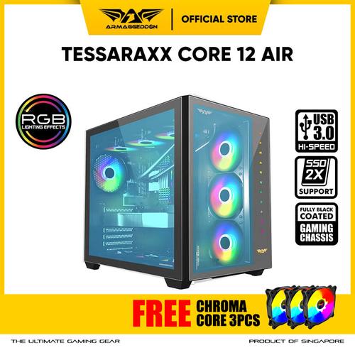 Promo Casing Gaming Armaggeddon Tessaraxx Core 12 Air EATX Gaming PC