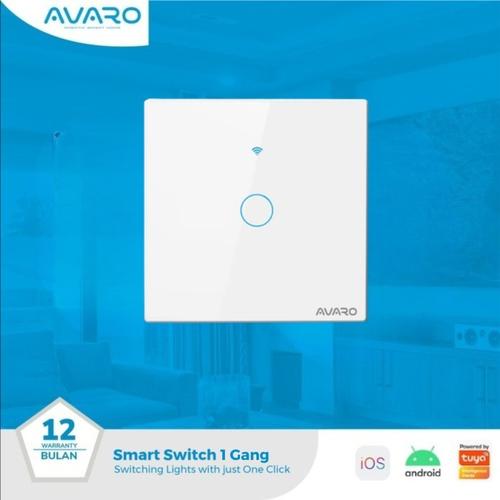 Jual AVARO SMART WALL SWITCH 1 GANG PUTIH / SAKLAR ON OFF 1 GANG PUTIH ...