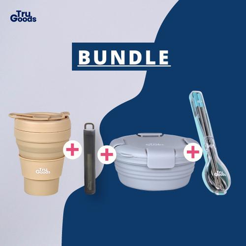 Promo Foldable Cup + Cutlery Set + Straw + Foldable Foodware 1000 ML ...