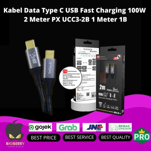 Jual Kabel Data Type C USB Fast Charging 100W 2 Meter PX UCC3-2B 1 ...