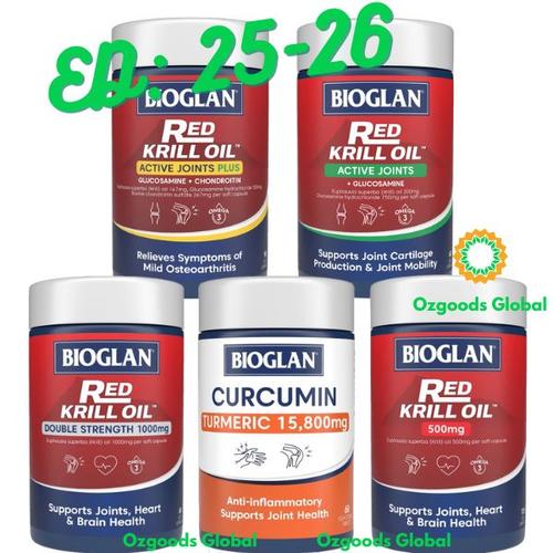 Jual BIOGLAN RED KRILL OIL ACTIVE JOINTS PLUS DOUBLE TRIPLE CURCUMIN