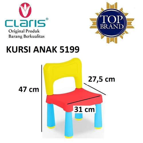 Jual Claris Kursi / Bangku Anak Kidzone 5199 Kids / Children Chair Biru Muda Jakarta Utara