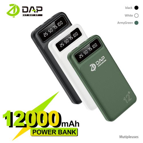 Jual PowerBank DAP 10.000mah DP112C 2.4A Dual Input Port Type C