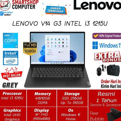 Jual Laptop Lenovo V14 G3 Intel Core i3 1215U 8GB 256GB 512GB SSD ...