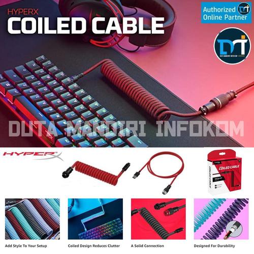 Hyperx Cabel Jual HyperX Coiled Cable Type-C for Mechanical Keyboard - Red-Black ...