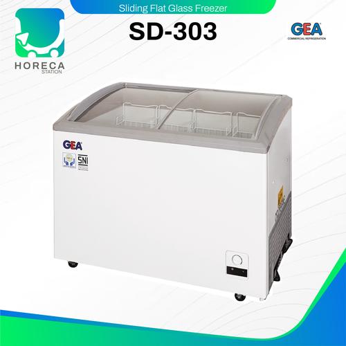 Jual GEA Sliding Curve Glass Freezer SD-303 / SD 303 / SD303 - Jakarta